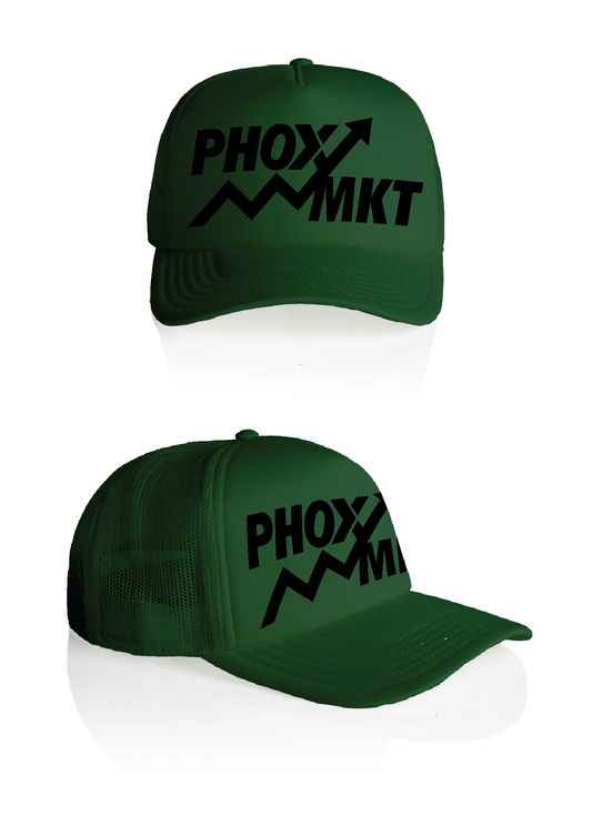 PHOX trucker green & black